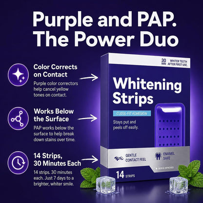 Teeth whitening strips, purple, 14 units