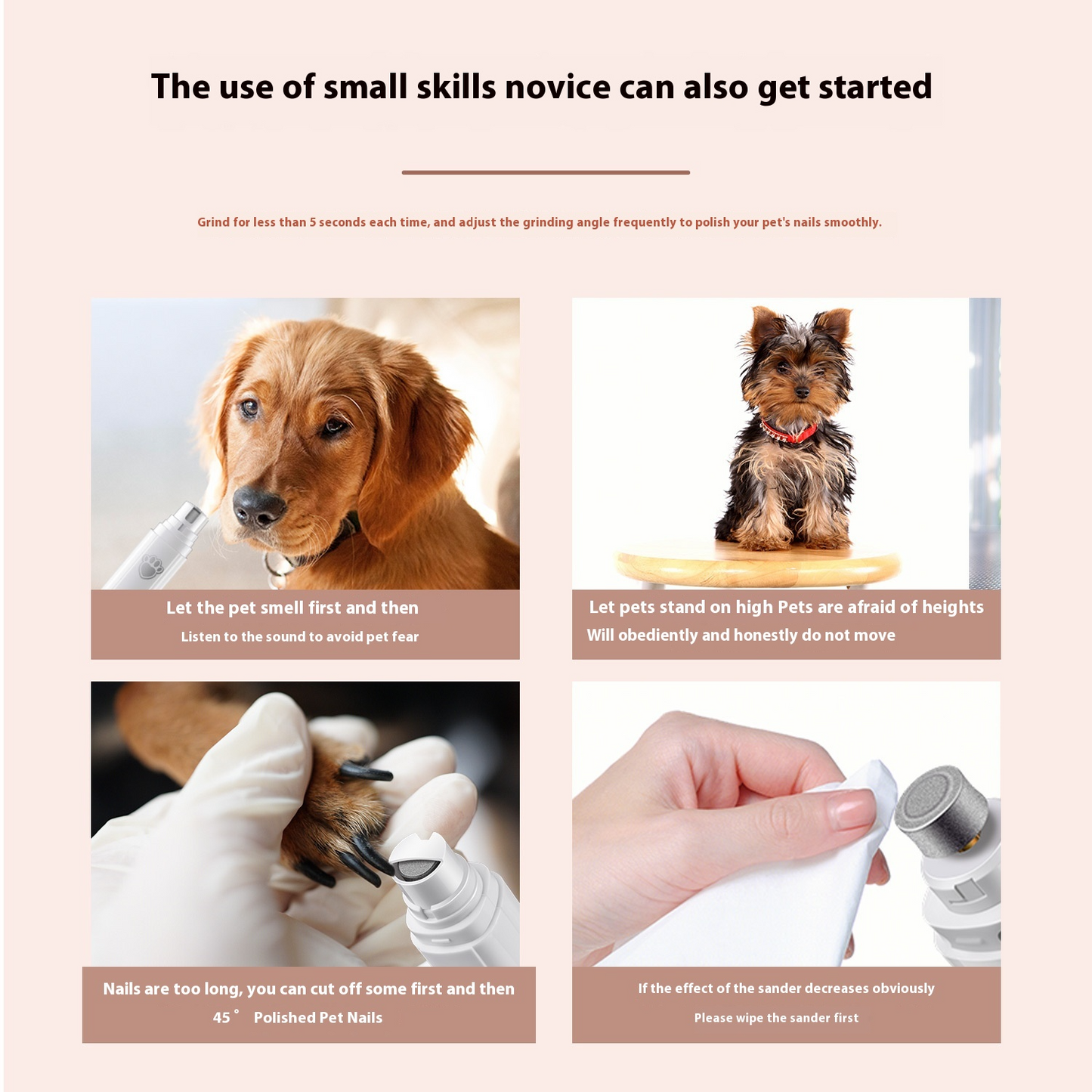 USB Rechargeable Pet Nail Grinder