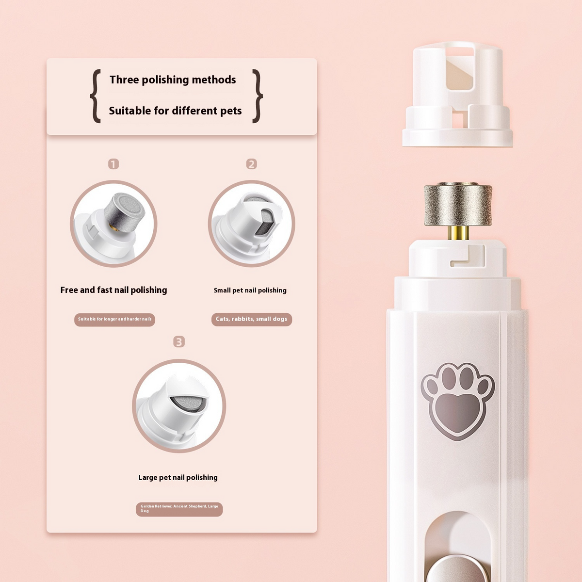 USB Rechargeable Pet Nail Grinder